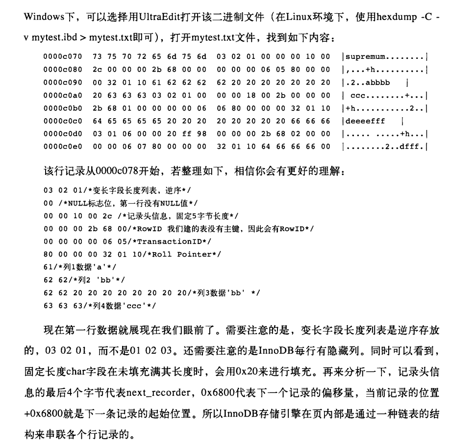 InnoDB Compact 相关结构示意